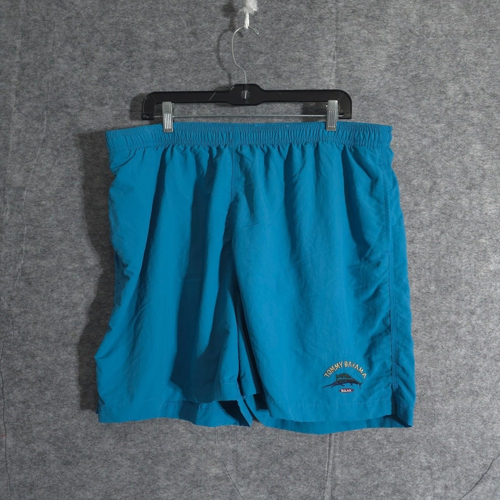 Tommy Bahama Shorts Men's Size XL Blue Pockets 100% Silk Relax Pleated Front